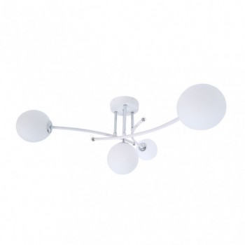 Distribuidor - Lâmpadas Diversas | Lâmpadas Modernas | LAMPARA LA HABANA 4XG9 BLANCO/CROMO 25X59X59 CM Ref: 154554001